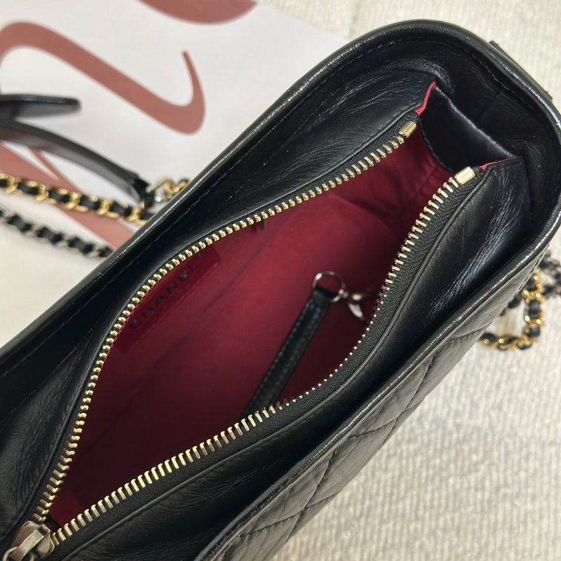 CHANEL 雙鍊條流浪包 - 小號黑-5