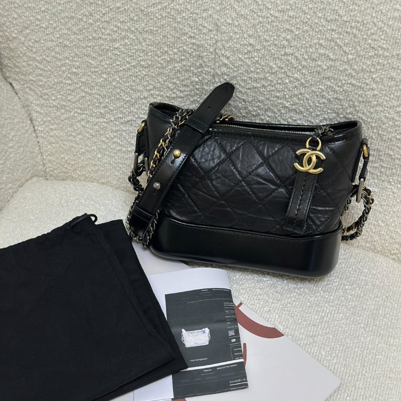 CHANEL 雙鍊條流浪包 - 小號黑-7