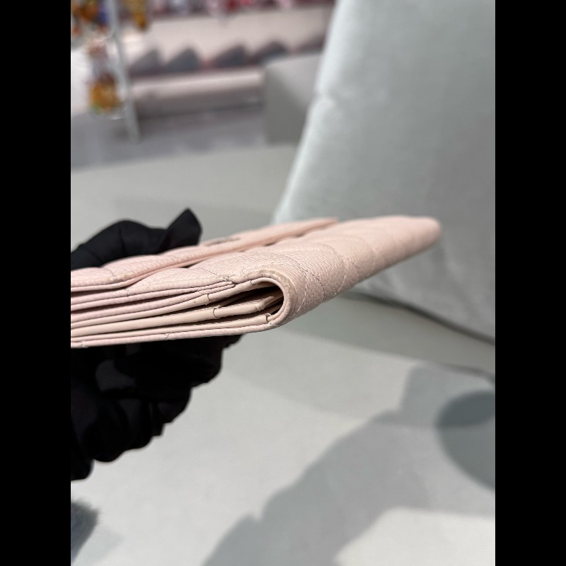 Chanel 櫻花粉色荔枝紋牛皮長款銀包 長夾-8