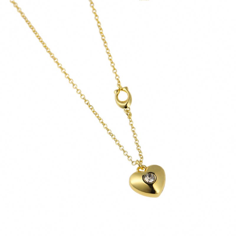 【COACH】心型項鍊-金色-1