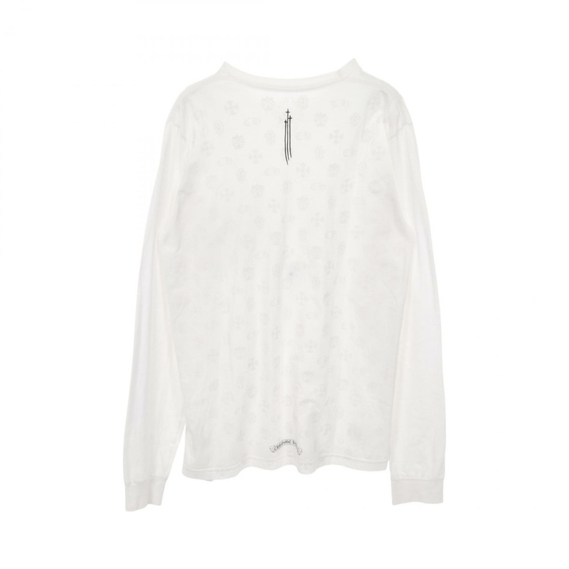 鉻心 CH 馬蹄鐵多色印花T卹 純棉 白色 二手 男款-1