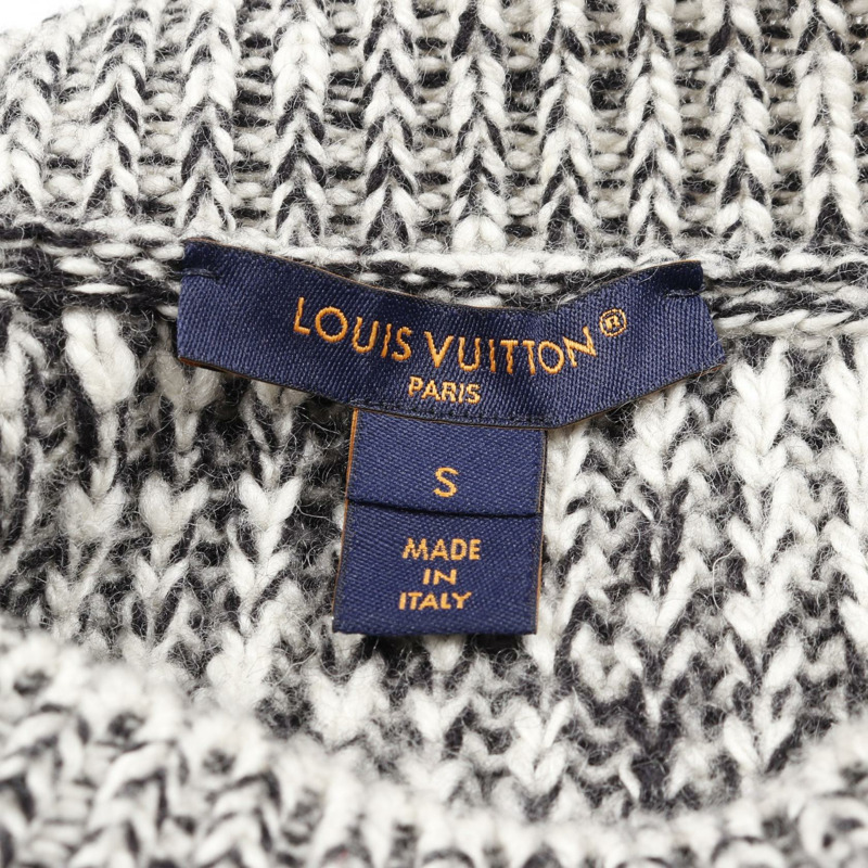 路易威登 (LOUIS VUITTON) RW232WB DPK FPKL99 羊毛連身裙，白色/黑色，二手，女款 S 碼-2