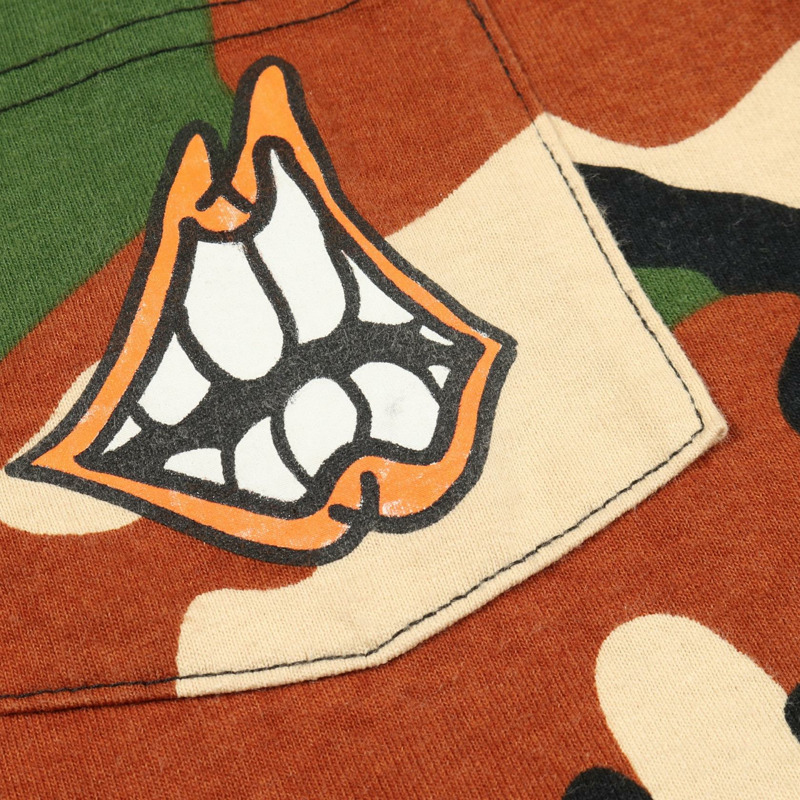 鉻心牌 MATTY BOY CAUTION 迷彩T卹，純棉，棕色卡其色，二手，男款，L碼-5