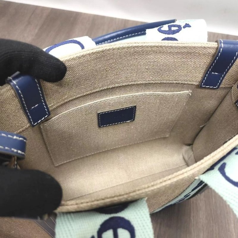 Chloe Small Woody Tote Bag for Women in Green & Blue - CHC23AS397L17-97S-3