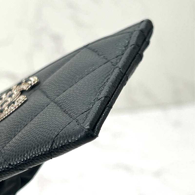 💗香緹國際精品💗 Chanel 22s 荔枝牛卡夾 保卡32開-2