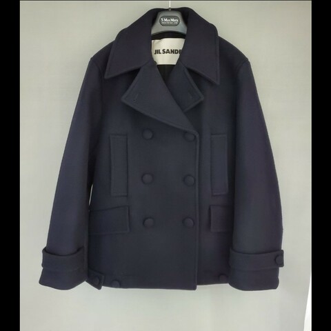 Jil Sander 黑色雙排扣羊毛外套36碼