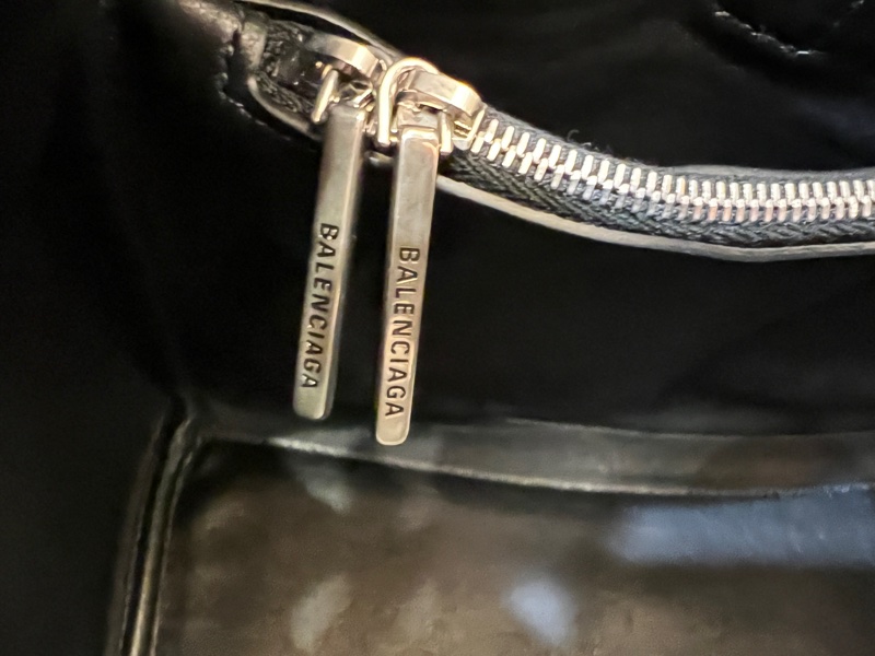 Balenciaga 黑牛皮銀釦Bel Air Carryall 手提肩斜背包-13