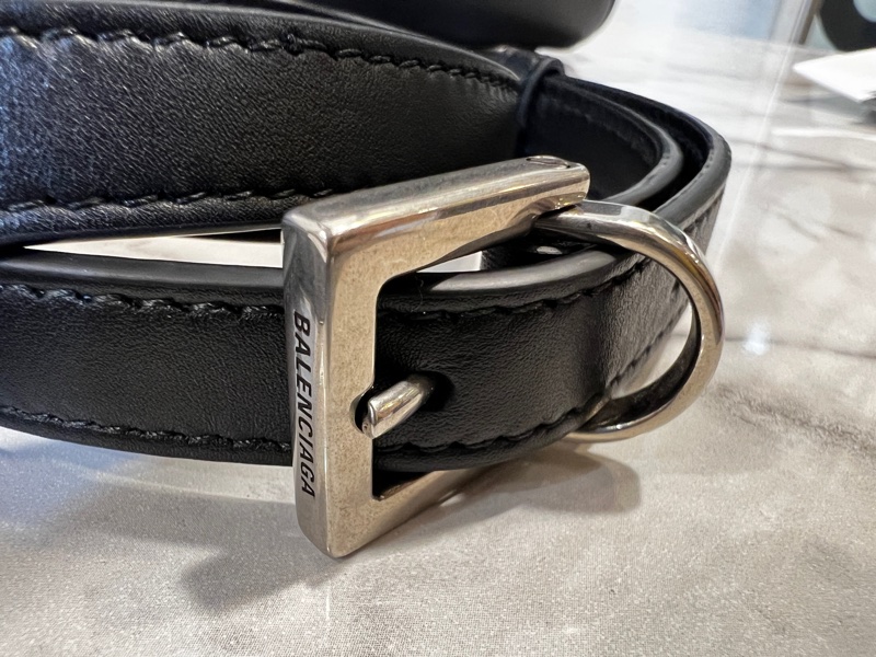 Balenciaga 黑牛皮銀釦Bel Air Carryall 手提肩斜背包-16