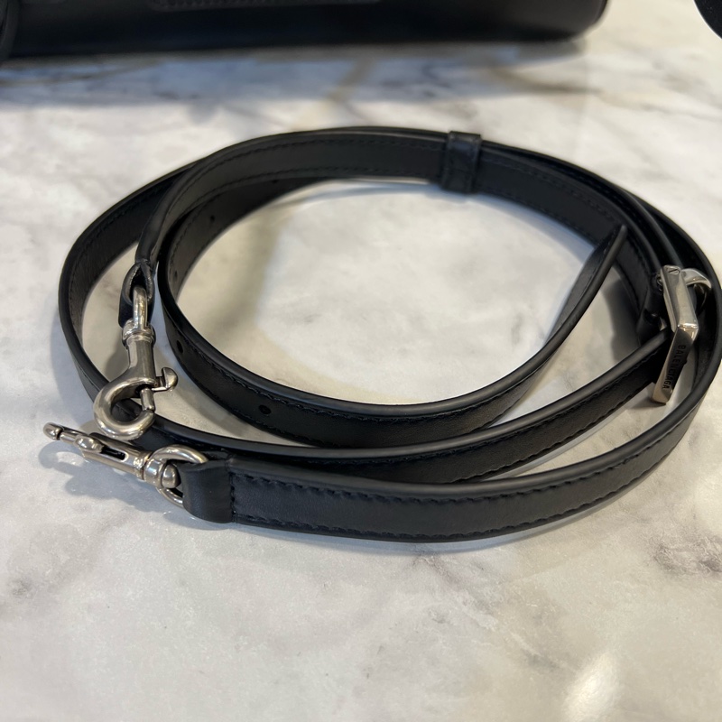 Balenciaga 黑牛皮銀釦Bel Air Carryall 手提肩斜背包-21