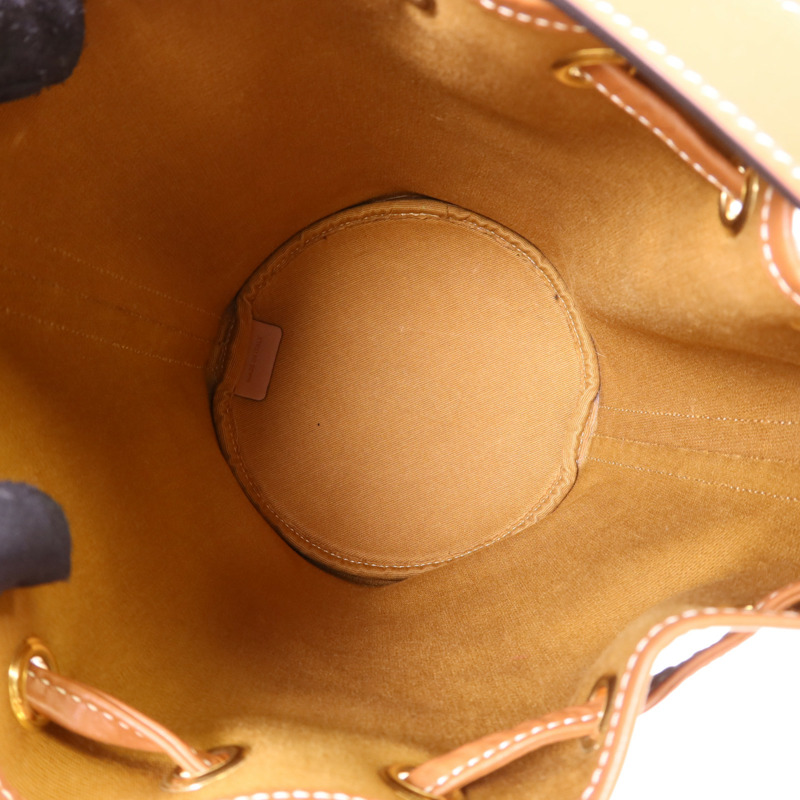 CELINE 塗層帆布Triomphe Drawstring Small Bucket金扣肩背袋-5