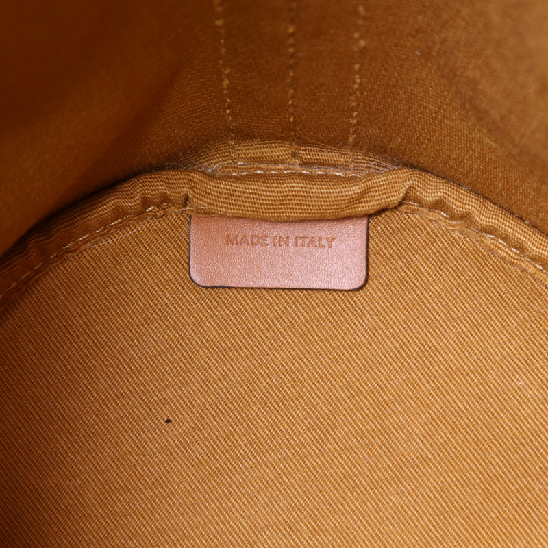 CELINE 塗層帆布Triomphe Drawstring Small Bucket金扣肩背袋-7