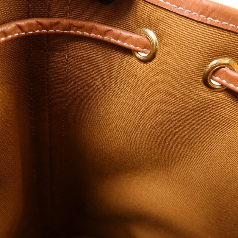 CELINE 塗層帆布Triomphe Drawstring Small Bucket金扣肩背袋-14