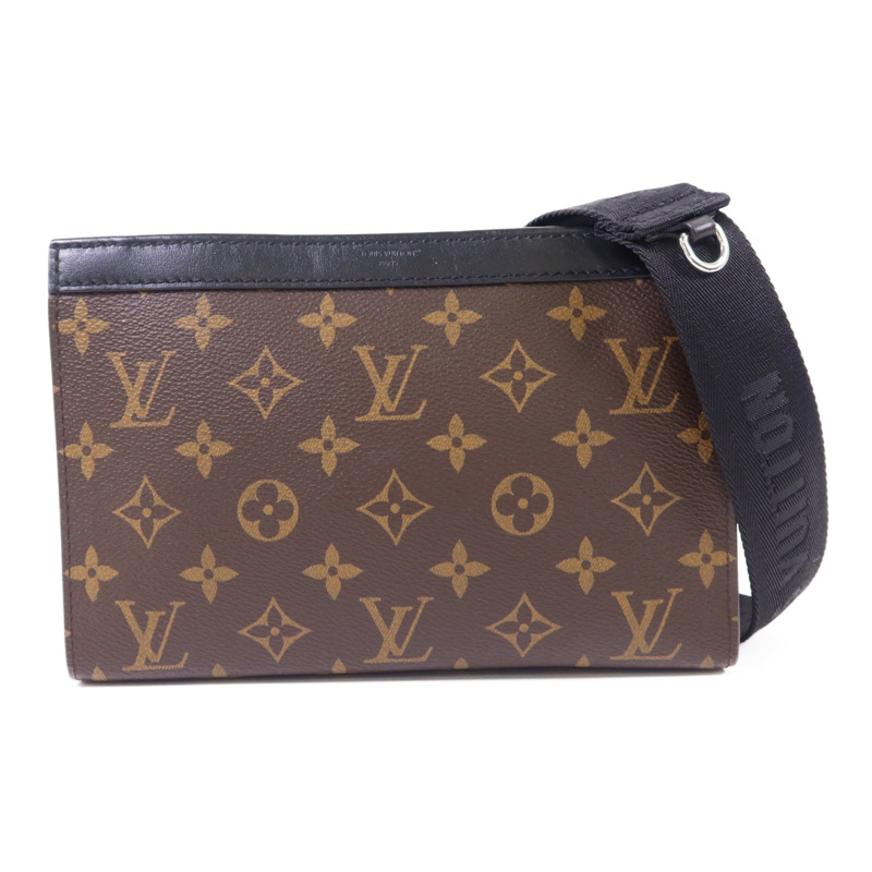 LOUIS VUITTON Monogram Macassar Gaston Wearable Wallet銀扣肩背袋-0