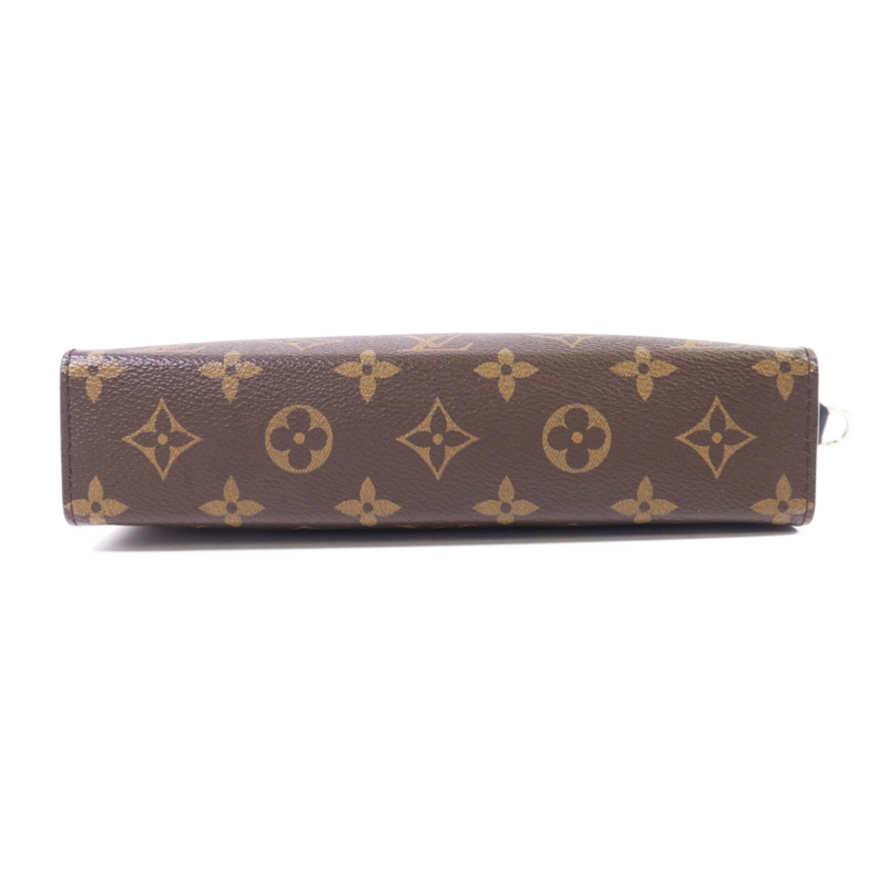 LOUIS VUITTON Monogram Macassar Gaston Wearable Wallet銀扣肩背袋-3