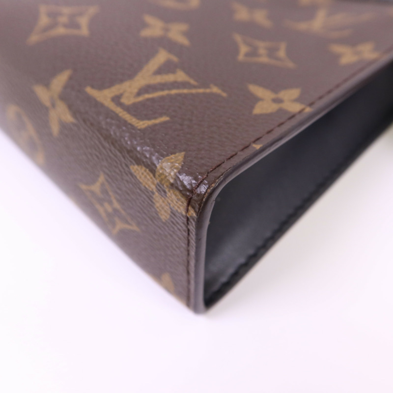 LOUIS VUITTON Monogram Macassar Gaston Wearable Wallet銀扣肩背袋-12