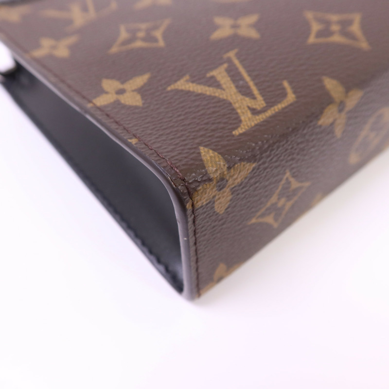 LOUIS VUITTON Monogram Macassar Gaston Wearable Wallet銀扣肩背袋-13