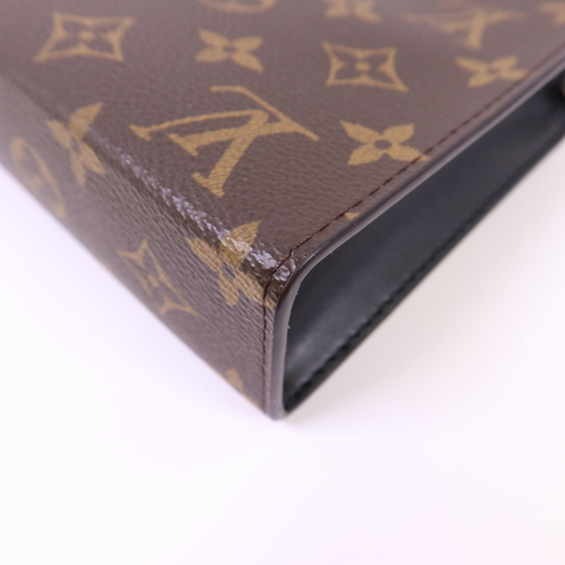 LOUIS VUITTON Monogram Macassar Gaston Wearable Wallet銀扣肩背袋-14