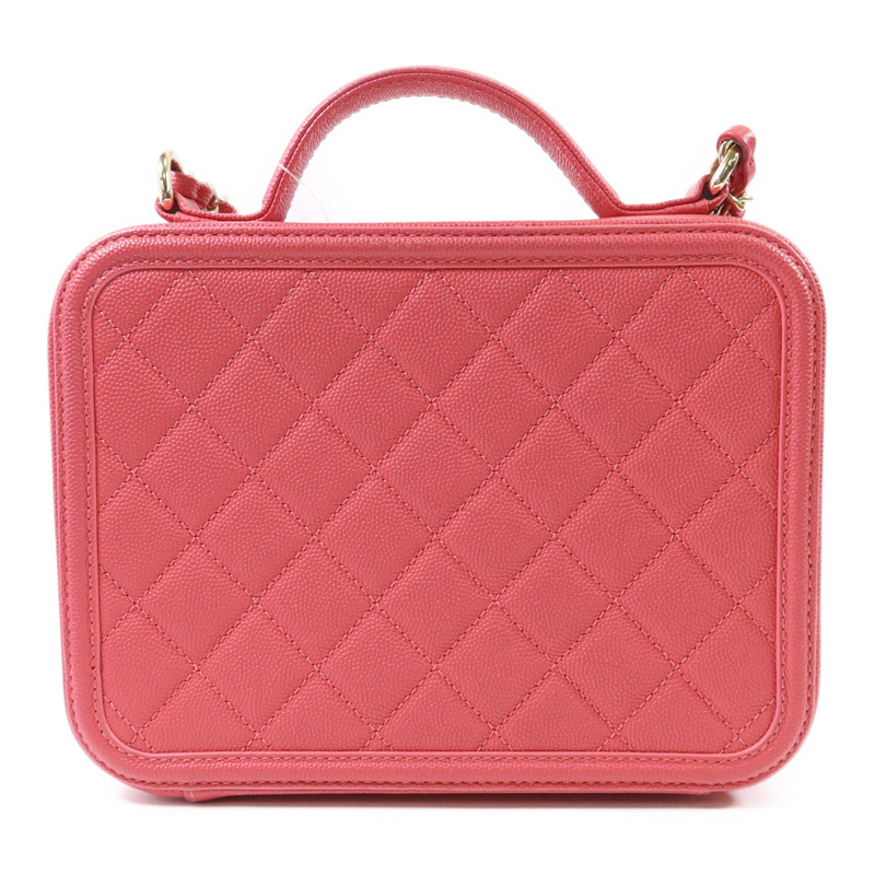 CHANEL 牛皮皮革Vanity Case金扣手挽肩背兩用袋-1