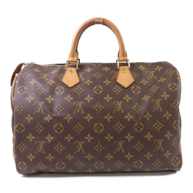 LOUIS VUITTON Monogram Speedy 35金扣手挽袋-1