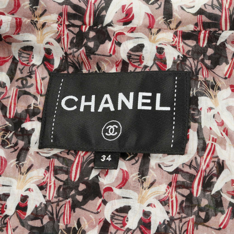 香奈兒 COCO 標誌紐帶 其他外套 P75219V66764 棉 黑白多色 二手 女-2