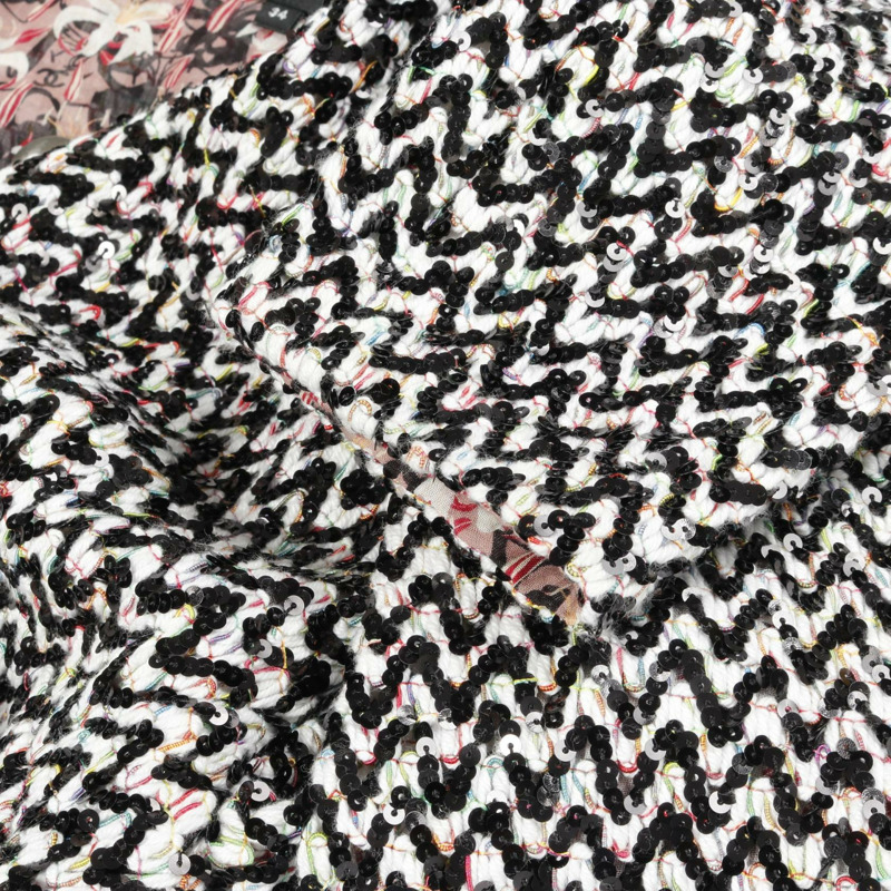 香奈兒 COCO 標誌紐帶 其他外套 P75219V66764 棉 黑白多色 二手 女-7