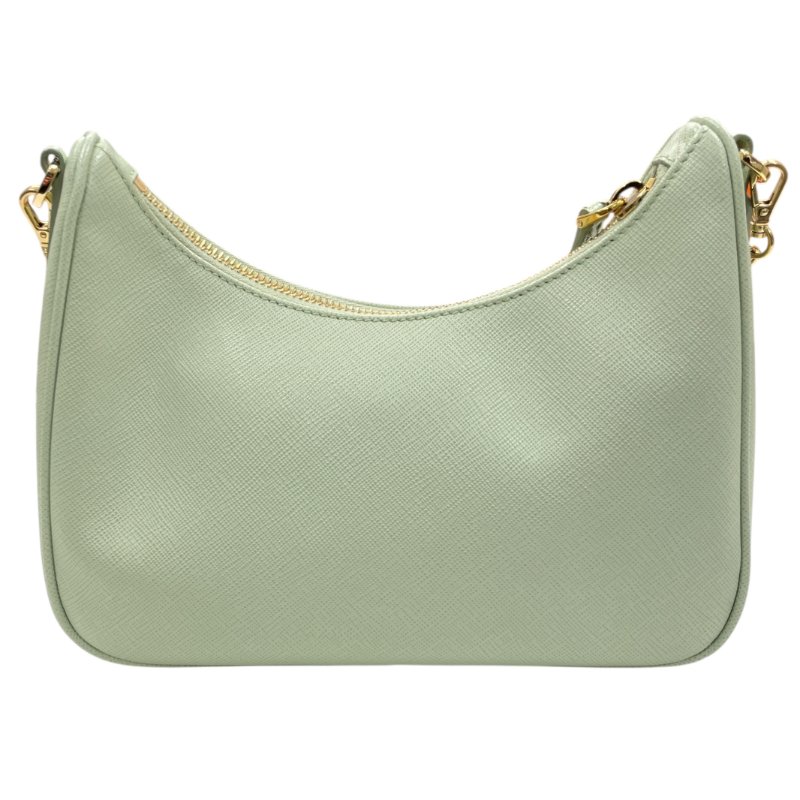 PRADA 普拉達 Re-Edition 2005 二合一腋下包 皮革 薄荷綠 金釦-2