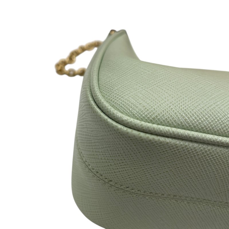 PRADA 普拉達 Re-Edition 2005 二合一腋下包 皮革 薄荷綠 金釦-8
