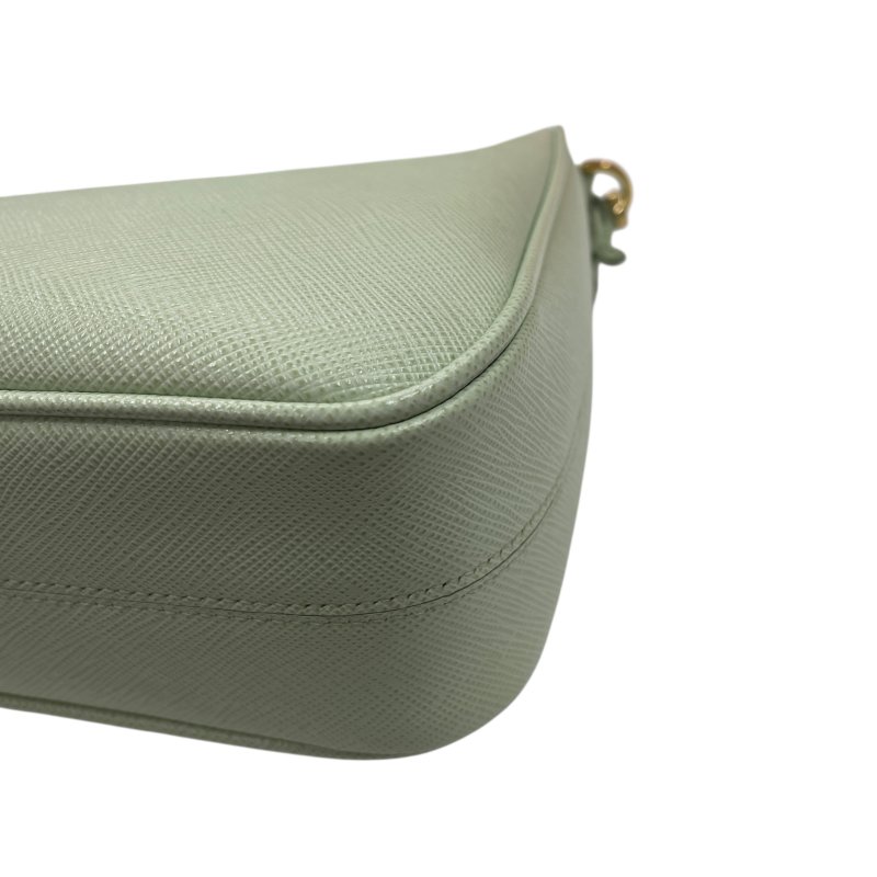 PRADA 普拉達 Re-Edition 2005 二合一腋下包 皮革 薄荷綠 金釦-9