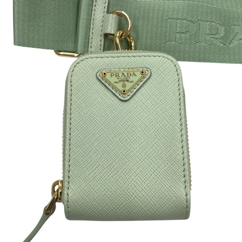 PRADA 普拉達 Re-Edition 2005 二合一腋下包 皮革 薄荷綠 金釦-11