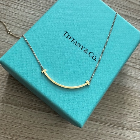 Tiffany & Co. T Smile 鏈墜 微笑項鍊 18k金 小號