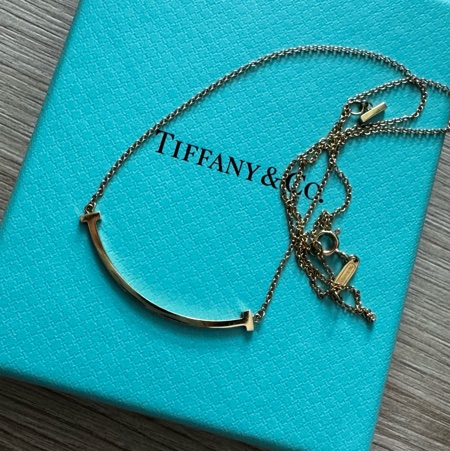 Tiffany & Co. T Smile 鏈墜 微笑項鍊 18k金 小號-4