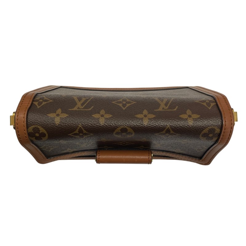 LOUIS VUITTON 路易威登 M44580 MINI DAUPHINE 信封包 PVC帆布 老花/反轉老花 棕色 金釦-5