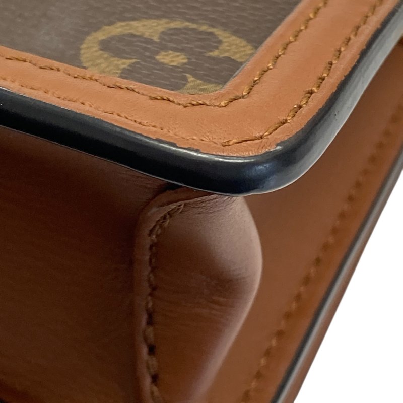 LOUIS VUITTON 路易威登 M44580 MINI DAUPHINE 信封包 PVC帆布 老花/反轉老花 棕色 金釦-8