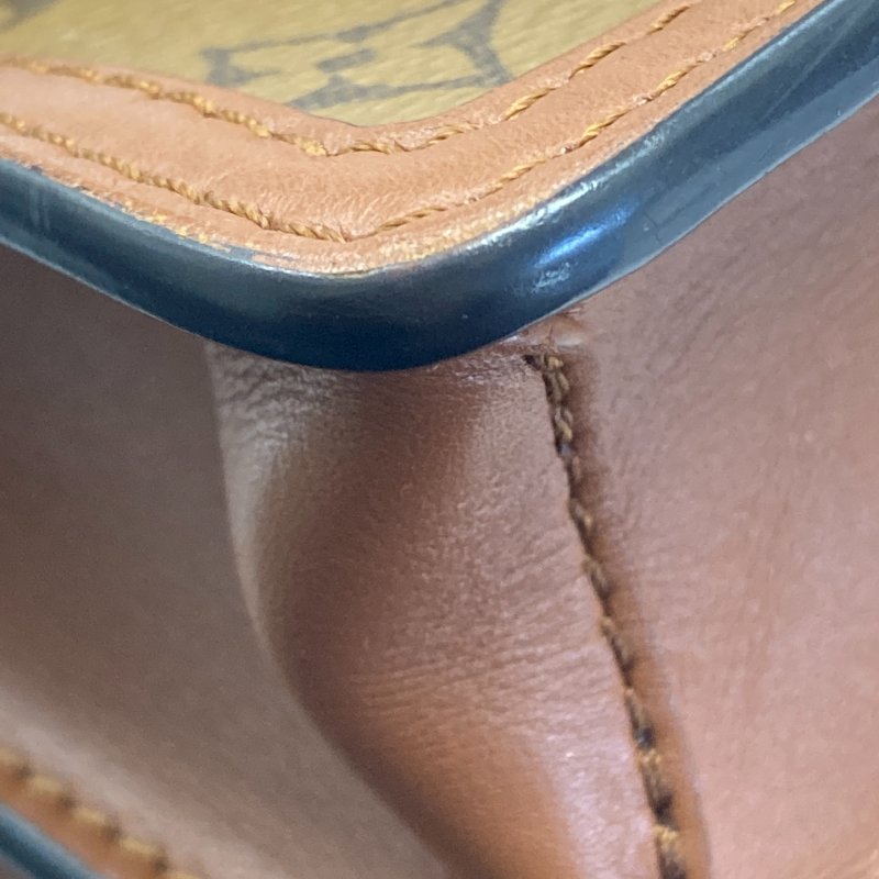 LOUIS VUITTON 路易威登 M44580 MINI DAUPHINE 信封包 PVC帆布 老花/反轉老花 棕色 金釦-13