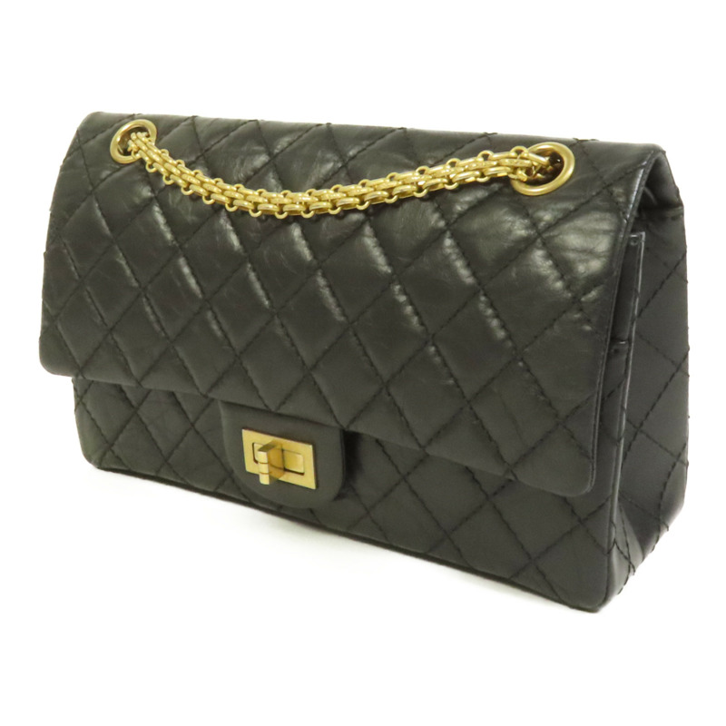 CHANEL 牛皮皮革2.55 Medium金扣鏈帶肩背袋-2