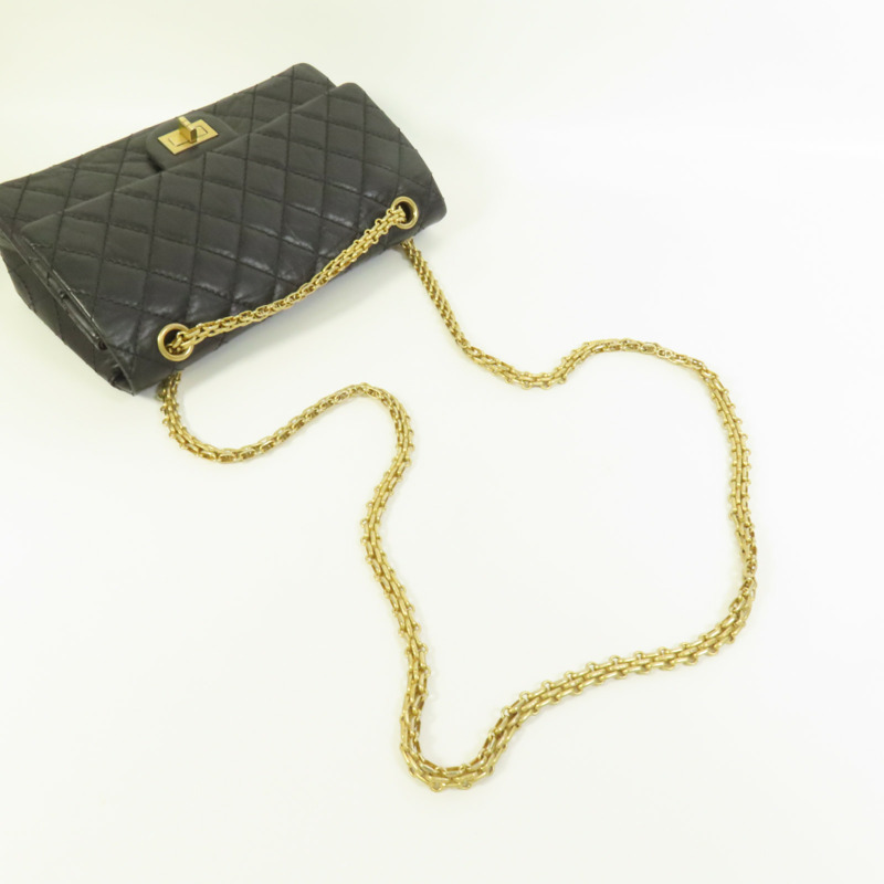 CHANEL 牛皮皮革2.55 Medium金扣鏈帶肩背袋-4