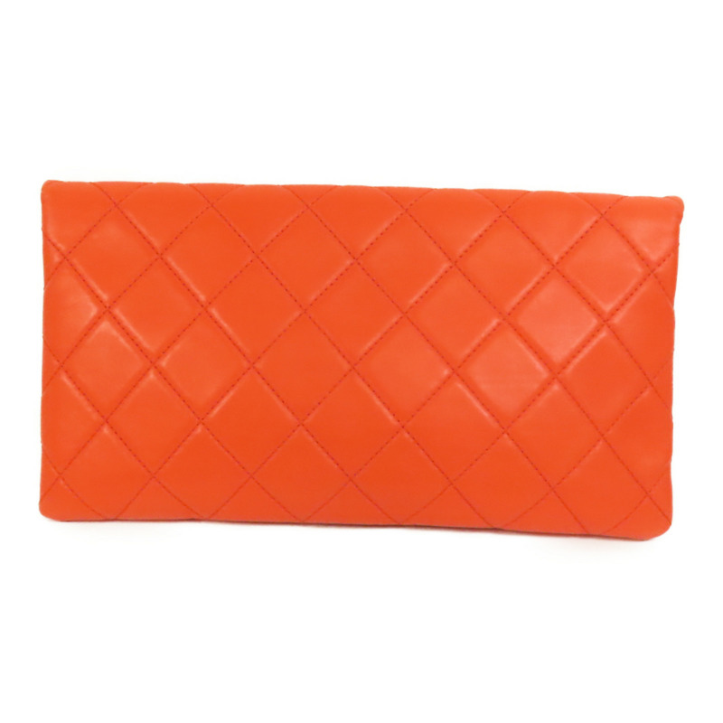 CHANEL 羊皮皮革Clutch金扣手拿包-1