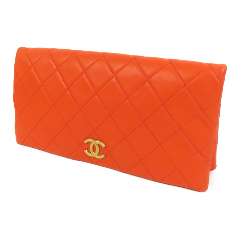 CHANEL 羊皮皮革Clutch金扣手拿包-2