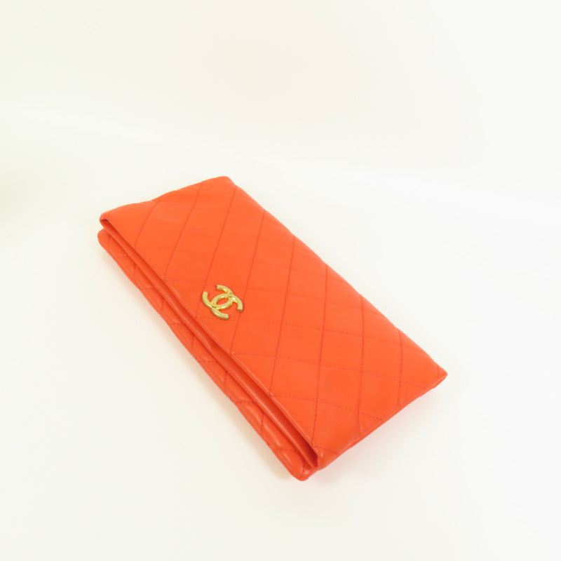 CHANEL 羊皮皮革Clutch金扣手拿包-4