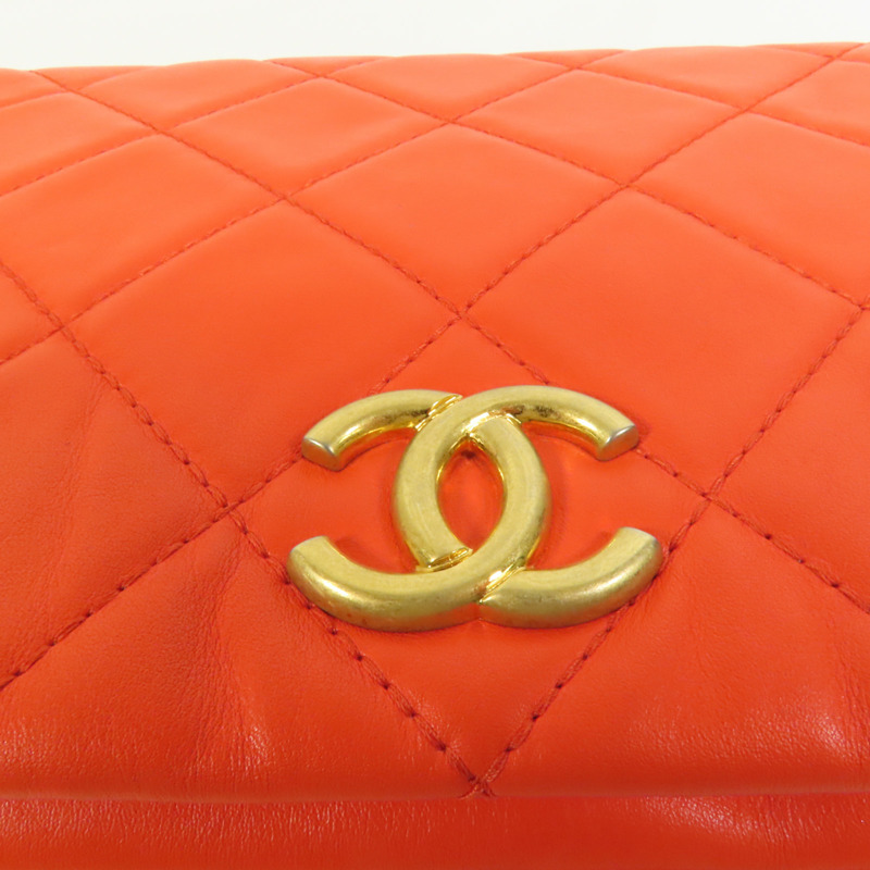 CHANEL 羊皮皮革Clutch金扣手拿包-7