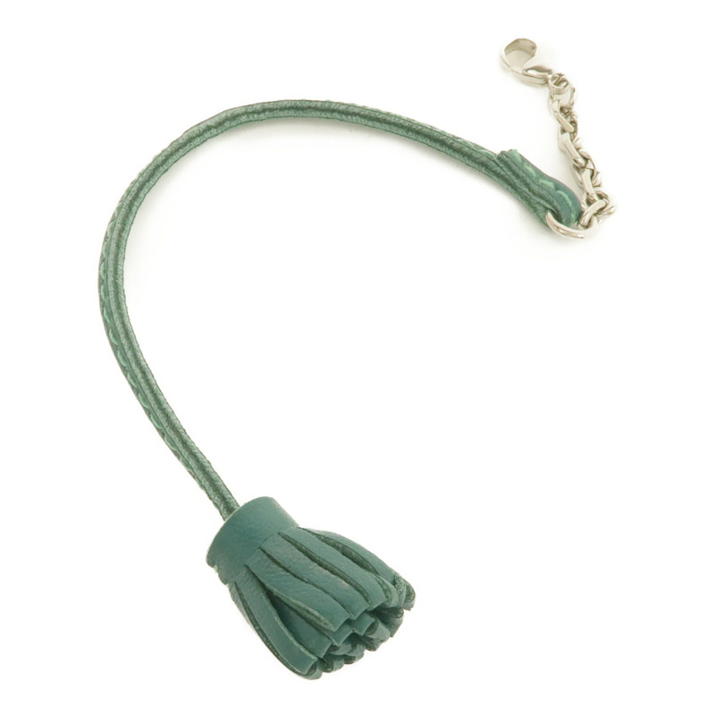 HERMES Milo皮革Carmencita銀扣掛飾/書籤-1