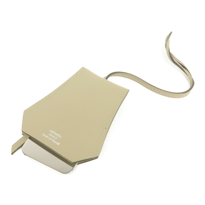 HERMES Swift皮革Clochette Narcisse掛飾-2