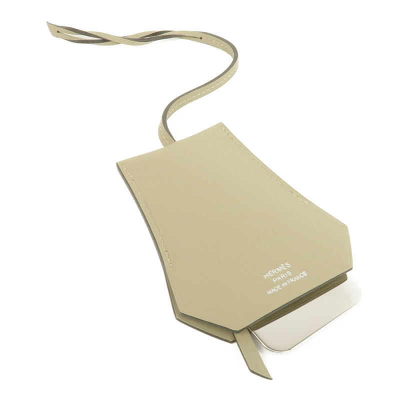HERMES Swift皮革Clochette Narcisse掛飾-3