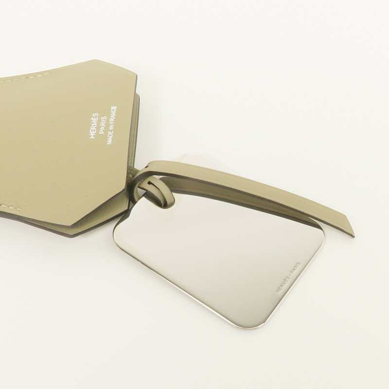 HERMES Swift皮革Clochette Narcisse掛飾-8