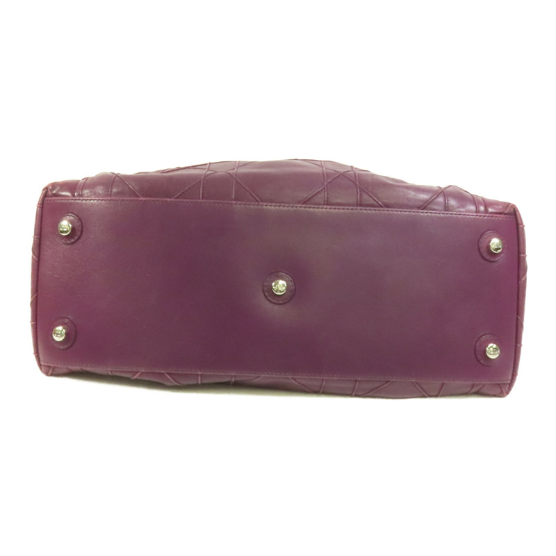 Dior 牛皮皮革Cannage銀扣肩背袋-3