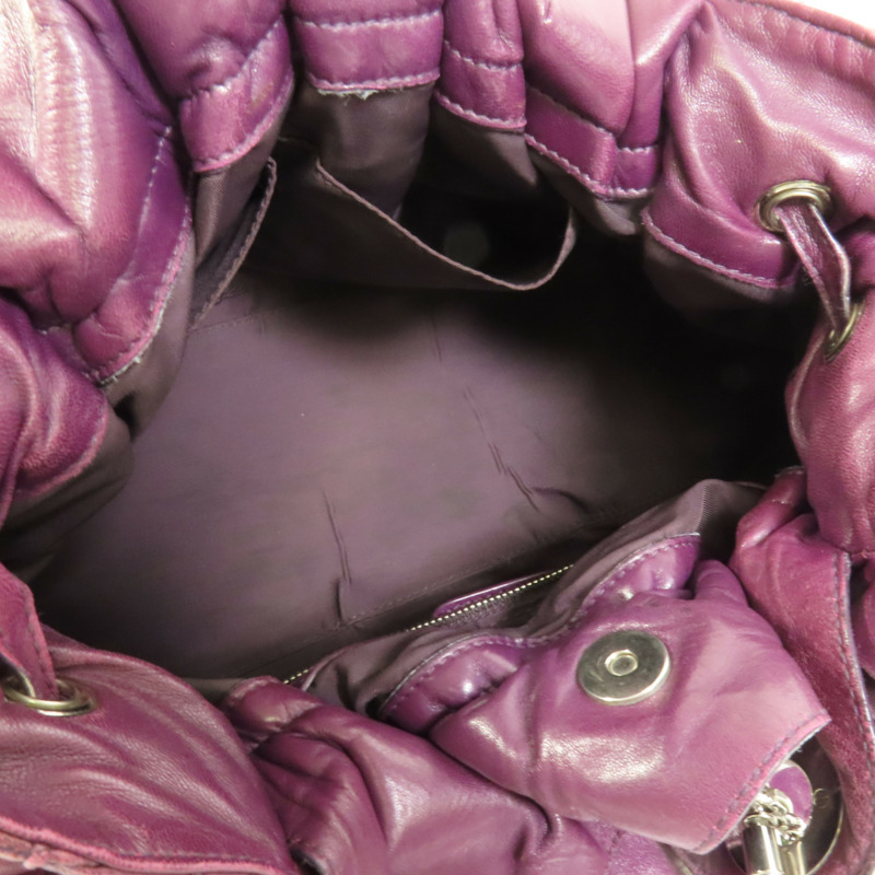 Dior 牛皮皮革Cannage銀扣肩背袋-5