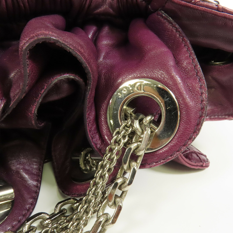 Dior 牛皮皮革Cannage銀扣肩背袋-7