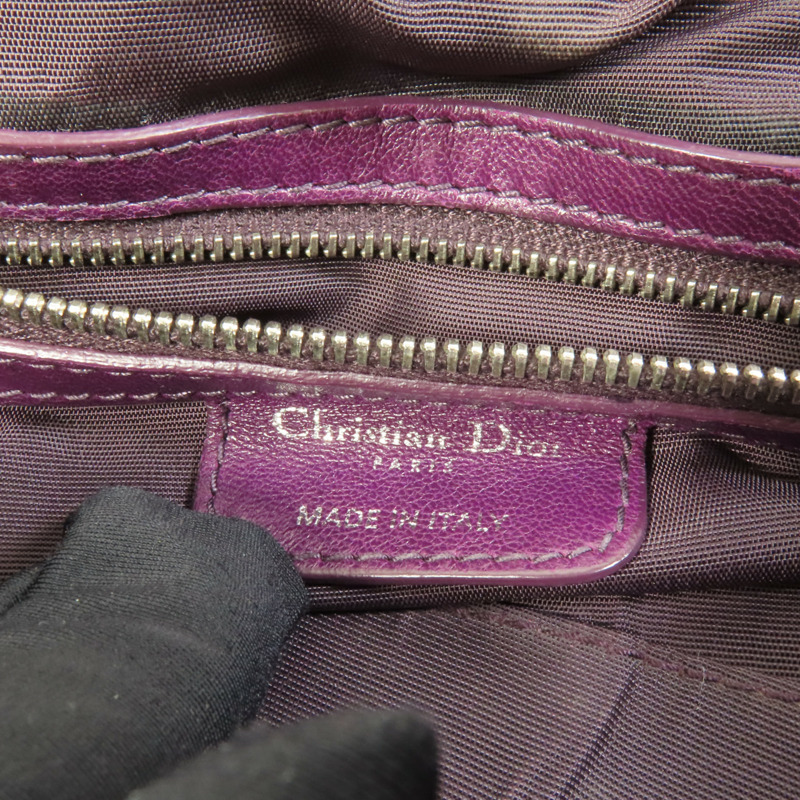 Dior 牛皮皮革Cannage銀扣肩背袋-9