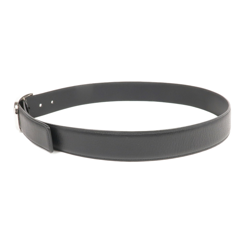 GUCCI 牛皮皮革Belt銀扣皮帶-1