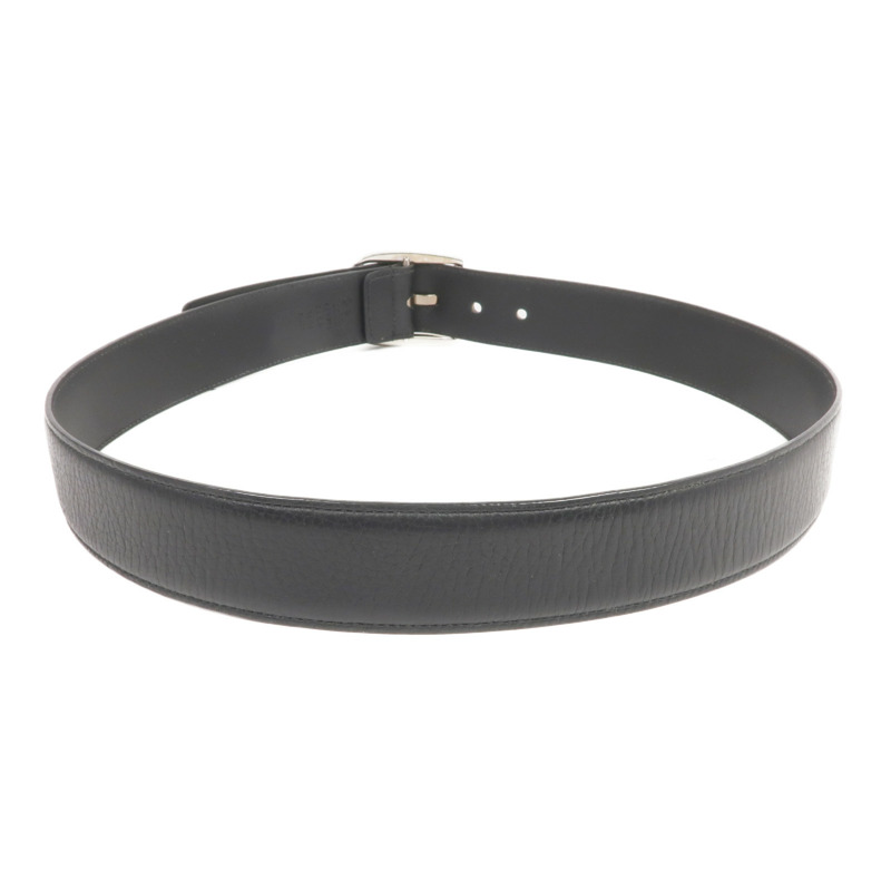 GUCCI 牛皮皮革Belt銀扣皮帶-2